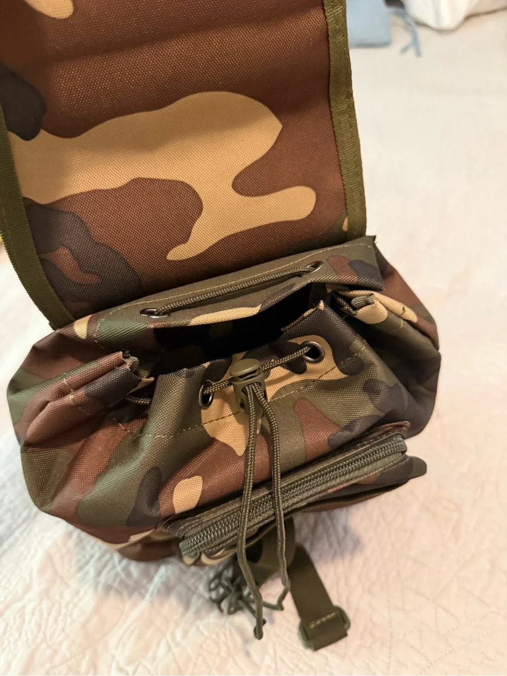 Camouflage Military-Style Men’s Backpack - Green Camo